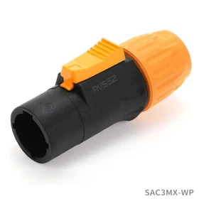 Powercon Cable End Power Out, SAC3FCA  ZAC3MPA-WP Rated 20A/250V (AC) IP65