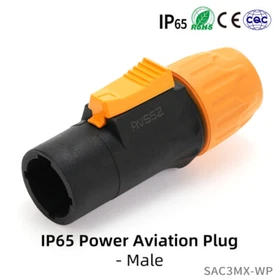 1pcs 16A PowerCON Aviation Plug Socket Power Audio Input Output Adapter IP65