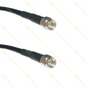 TIMES&reg; LMR195 COAX RF CABLE SILVER PLATED SMA MALE TO SMA MALE PLUG RF CABLE USA