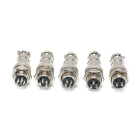 GX12 Aviation Plug + Socket Cable Connector Inline Butt Joint 2/3/4/5/6 Pin M12