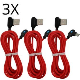 90 Degree Angle USB-C to USB-A Charger Cable Fast Charging Type Sync Cord 3/6FT