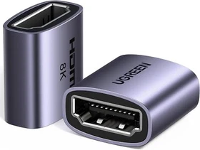 UGREEN HDMI Coupler 2 Pack Female to Female Adapter HDMI 2.1, Black & Gray