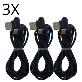 90 Degree Angle USB-C to USB-A Charger Cable Fast Charging Type Sync Cord 3/6FT