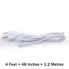 4FT Power Cables 3-Pin For T5 T8 LED Tube Light Fixtures Plug Cord Wires 1.2m US