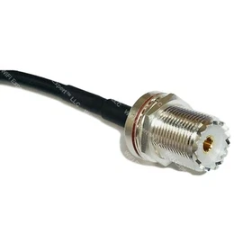 RG58 Silver UHF Female BULKHEAD to bare end - no connector Coax RF Cable Lot US