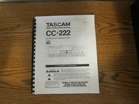 Owners manual operating for Tascam cd reel cassette by model BIN *1 of 2*
