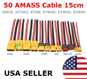 UAV AMASS XT60H-F Male / Female Plug with Wire 150MM 300MM Tined 5MM 12AWG Cable