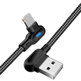 1/3X 90 Degree USB Fast Charger Cable LED Data Cord For iPhone 14 12 11 8 7 6 XR