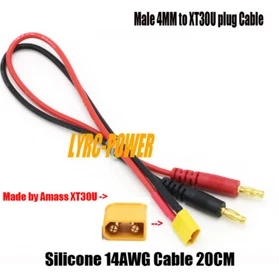 4.0mm Banana Connector to TAMIYA/EC8/EC5/EC3/HXT/XT60/XT90/EC8/Dean T Plug Cable