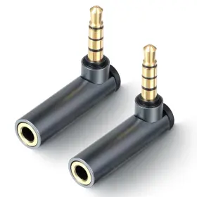 719918 ALRHSO Pack Right Angle Audio Adapter Male Female