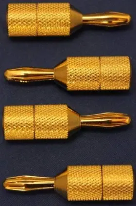 Banspdadapt-gold APOLLO AV Spade Banana Speaker Cable