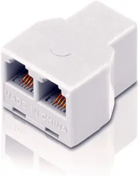 SDJ6360H ATB Phillips Phone Jack Splitter Adapter Duplex