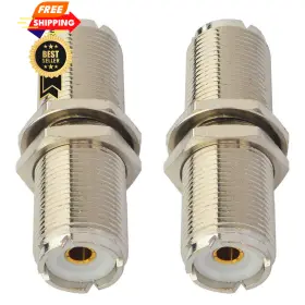 0003451 BOOBRIE Uhf Bulkhead Connector Rf Coax Adapter Female