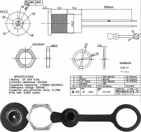 DCPJSMCA-10A-5S POWER Luorng Jack Socket Male #3