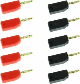 BPLUG-2MM-10RB MINI Maxmoral Stackable Banana Plug Wire Cable