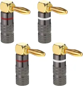 684736 WIRE Synhhergyx Right Angle Banana Plugs Speaker