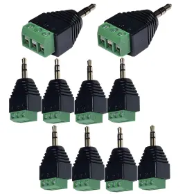 375-10 CESS Trs Male Screw Terminal Plug Solderless Audio
