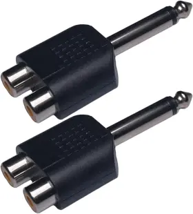 707018154939 CESS Mono Male Dual Rca Female Splitter Adapter