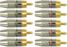 707018161098 CESS Rca Plug Solder Audio Video Connectors Pack