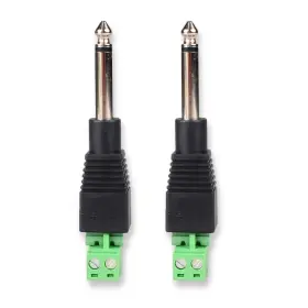 650270837242 CONWORK Audio Mono Male Plugs Screw Terminal