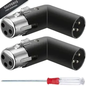 NR-US-485 DKARDU Xlr Angle Adapter Pin Dual Male Female