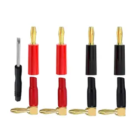 728370367287 EIGHTNOO Speaker Banana Plugs Right Angle