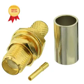 EWSMA006-10 EIGHTWOOD Sma Female Bulkhead Crimp Connector