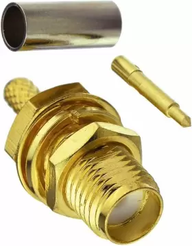 EWUC0046 EIGHTWOOD Sma Bulkhead Female Male Pin Crimp Rf #3