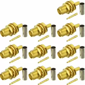 EWUC0046 EIGHTWOOD Sma Bulkhead Female Male Pin Crimp Rf