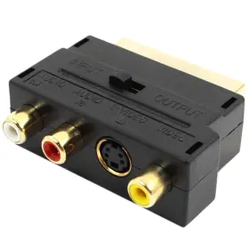 10079 HAOKIANG Scart Pin Male Rca Video Converter Adapter
