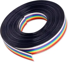 845156606474 HILITCHI Idc Rainbow Flat Ribbon Wire Multicolor