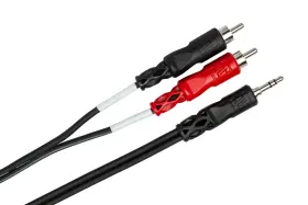 CMR-203 HOSA Trs Dual Rca Stereo Breakout Cable Feet