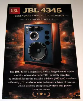 DC300A JBL Studio Monitor Poster Audiophile Speaker