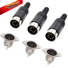 728062571374 JING Pin Din Male Plug Female Adapter Socket