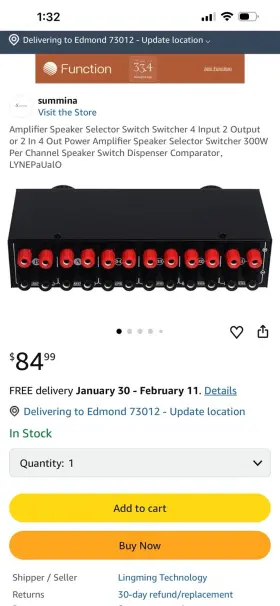 B071 LYNEPAUAUDIO Speaker Selector Earphone