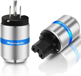 M106R MONOSAUDIO Audiophile Power Plug Pure Copper Rhodium