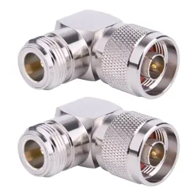 N-JWK-2PCS MOOKEERF Pack Connector Adapter Right Angle Coax