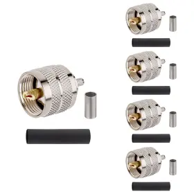 RG58-UHF MOOKEERF Male Plug Crimp Coax Connector Adapter