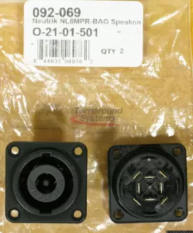 NL8MPR-BAG NEUTRIK Speakon Connectors Pole Male Panel Mount