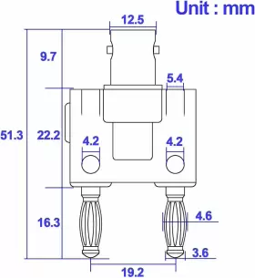 OL1183-2X ONELINKMORE Bnc Female Dual Banana Male Plug Jack #2