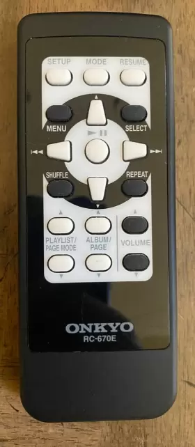 DS-A2X ONKYO Interactive Ipod Dock Remote #2