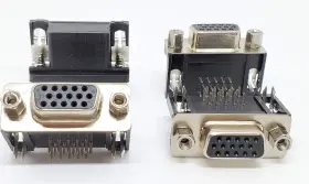 12-RHD15F CONNECTORS Pro High Density Female Right Angle