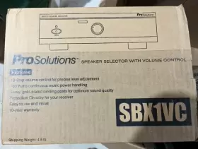 SBX1VC PROSOLUTIONS Speaker Selector Volume Control