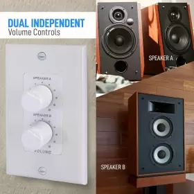 CSZL14891 PYLE Wall Speaker Volume Control Audio Smart Dual #2