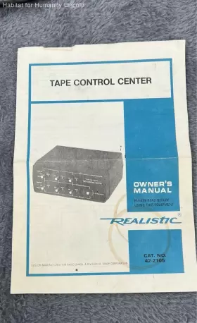 42-2105 RADIOSHACK Realistic Tape Control Center Deck Cords #2