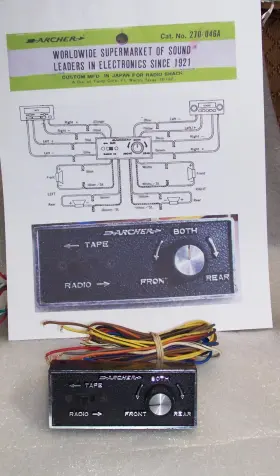 270-046A RADIOSHACK Radio Archer Cat Stereo Speaker Control