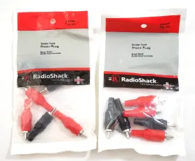 274-0451 RADIOSHACK Radio Phono Plugs Solder Relief