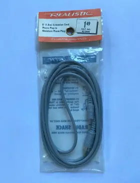 42-2444 REALISTIC Radio Extension Cord Phono Mini Phone Plug