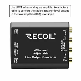 LOC4 RECOIL Channel Speaker Cable Rca Line #2