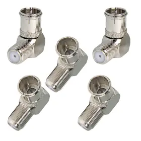RFA0046 RFADAPTER Right Angle Coax Tv Connector Pack Male